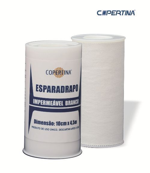 Esparadrapo impermeável branco 10cm x 4,5m